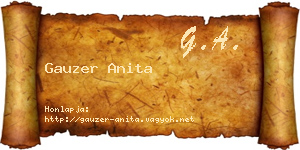 Gauzer Anita névjegykártya